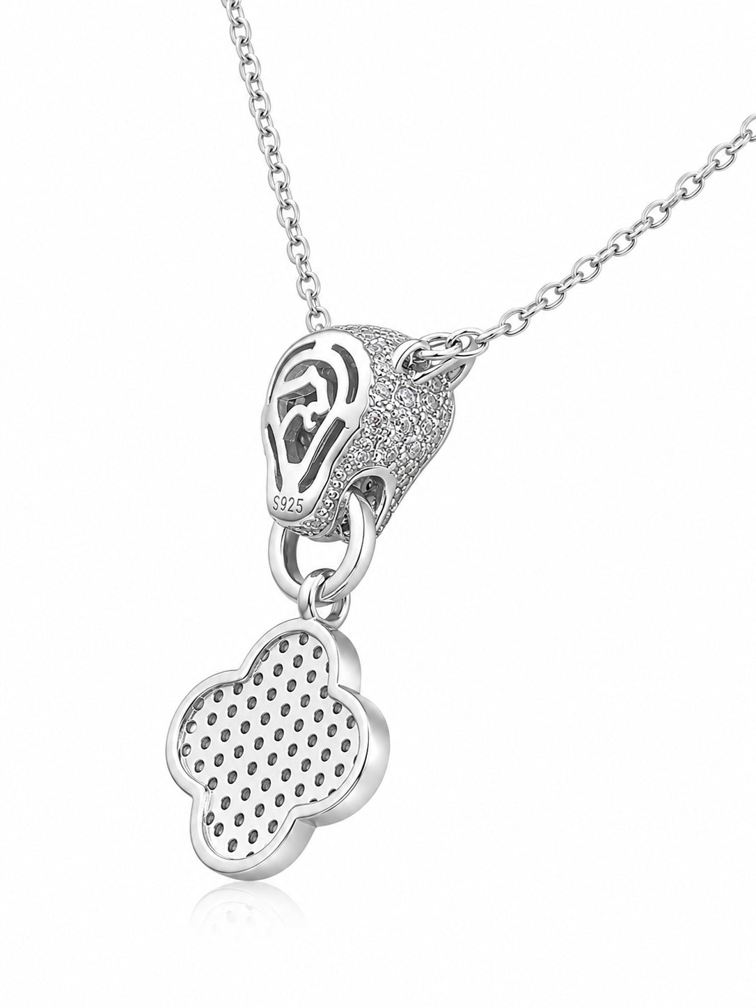 cartier_panther_clover_alhambra_drop_charm_cz_diamond_chain_necklace_925_sterling_silver_ignite_gems_U_NK_3_c