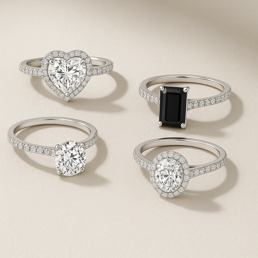 Engagement Rings at IGNITE GEMS Black Lab Grown Diamond Ruby Sapphire Emerald Pearl Gemstone Gold Silver