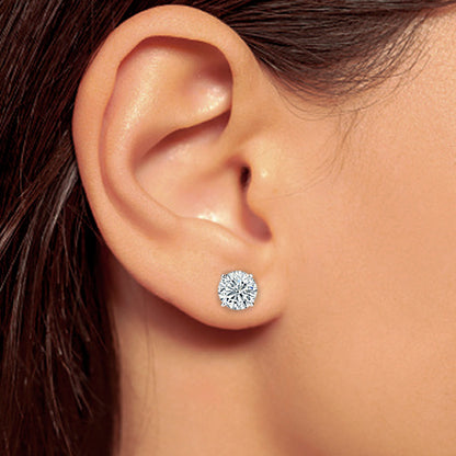 Lab Grown Diamond Stud Earrings in 14K White Gold (2.00 ct. tw.)