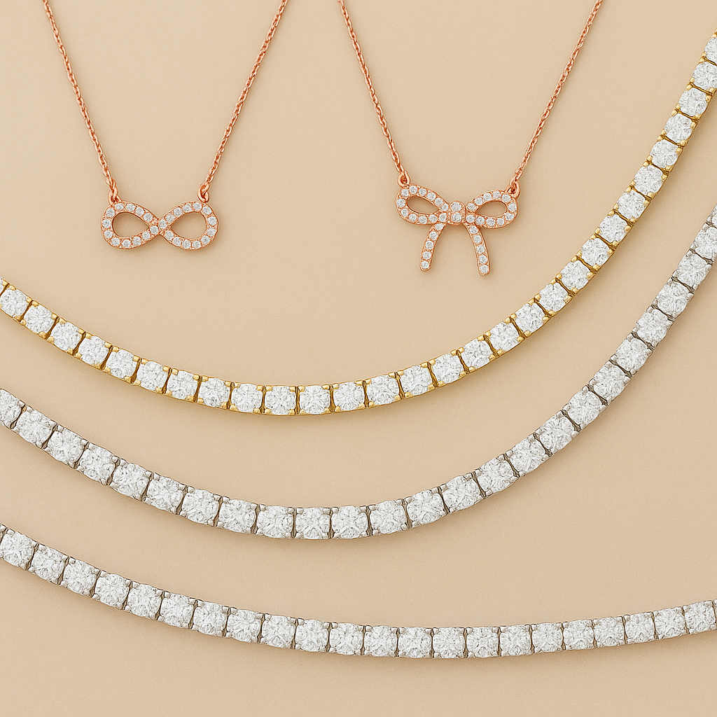 Necklaces Pendants at IGNITE GEMS Lab Grown Diamond Ruby Sapphire Emerald Pearl Gemstone Gold Silver Jewelry