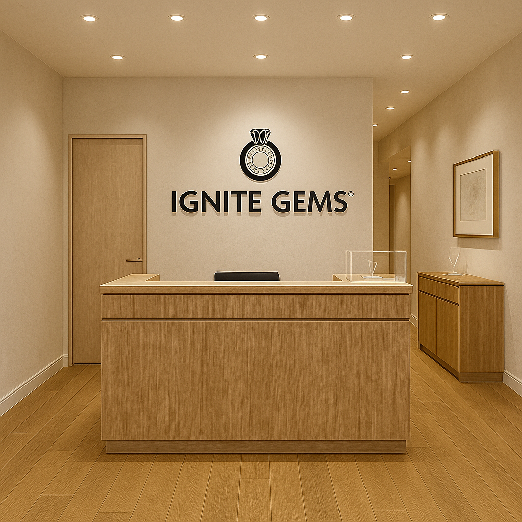 Office Store by appointments at IGNITE GEMS Custom Jewelry
