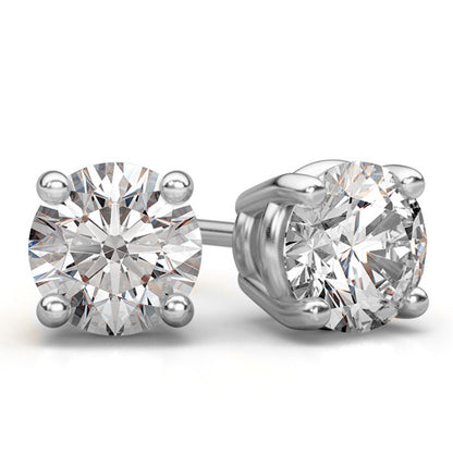 Lab Grown Diamond Stud Earrings in 14K White Gold (2.50 ct. tw.)