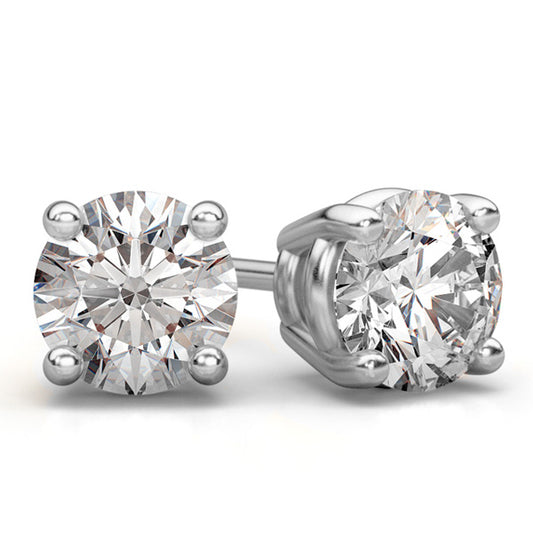 Lab Grown Diamond Stud Earrings in 14K White Gold (2.50 ct. tw.)