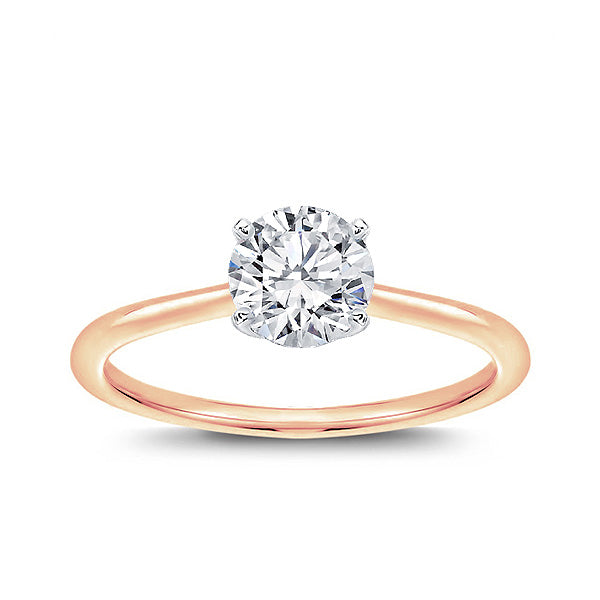 Solitaire Lab-Grown Diamond Engagement Ring in 14K Rose Gold