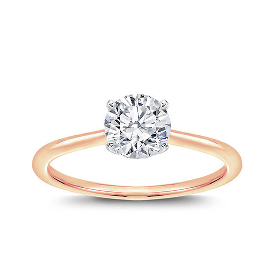 Solitaire Lab-Grown Diamond Engagement Ring in 14K Rose Gold