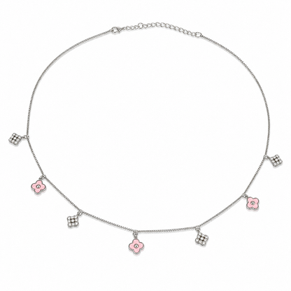 baby_pink_enameled_cz_diamond_clover_alhambra_charm_boxed_chain_necklace_925_sterling_silver_IGNITE_GEMS_NS_5
