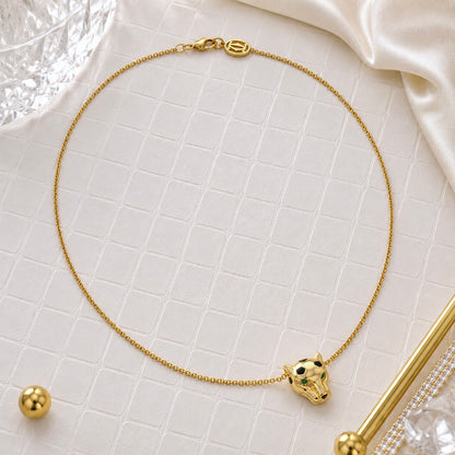 designer_mini_panther_head_animal_nature_inspired_green_cz_diamond_black_enameled_cable_chain_unisex_necklace_yellow_gold_plated_925_sterling_silver_IGNITE_GEMS_D_NK_3_e