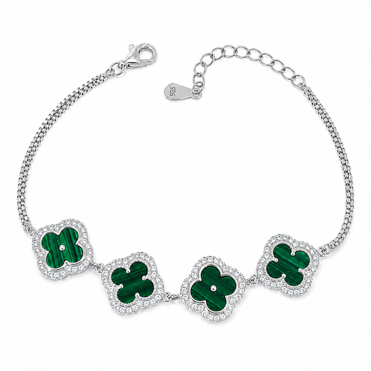 four_green_malachite_clover_alhambra_cz_diamond_halo_tennis_chain_bracelet_jewelry_women_925_sterling_silver_IGNITE_GEMS_BR_55
