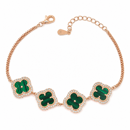 four_green_malachite_clover_alhambra_cz_diamond_halo_tennis_chain_bracelet_jewelry_women_rose_gold_plated_925_sterling_silver_IGNITE_GEMS_BR_51