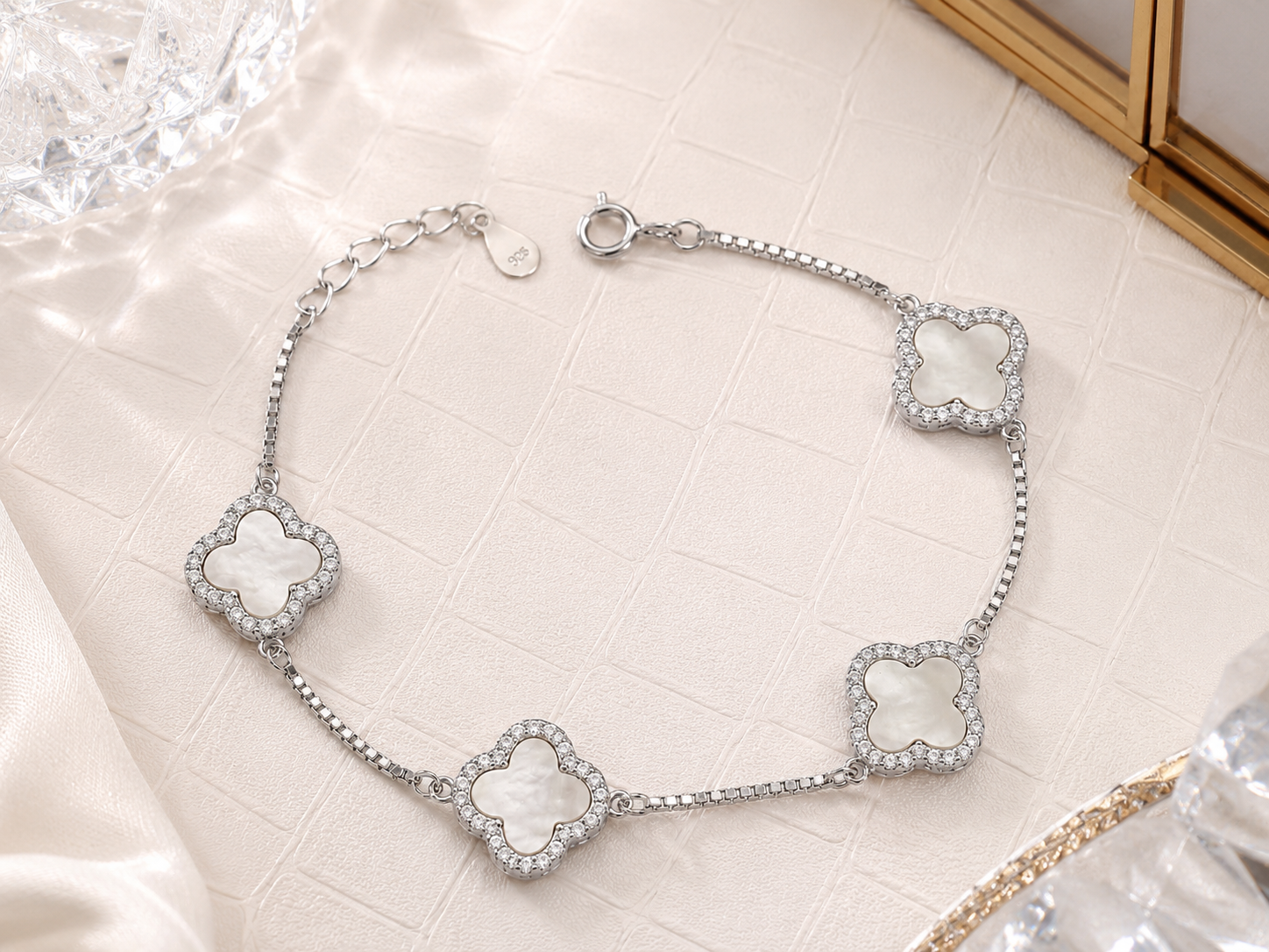 four_mother_of_pearl_clover_alhambra_cz_diamond_halo_tennis_chain_bracelet_jewelry_women_925_sterling_silver_IGNITE_GEMS_BR_64_e