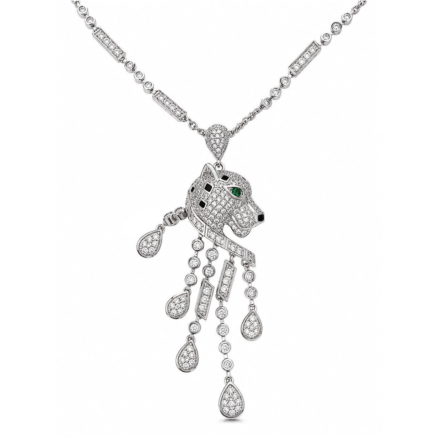 high_end_designer_panther_head_multi_danglers_drop_long_wear_small_black_and_white_cz_diamond_necklace_women_925_sterling_silver_IGNITE_GEMS_DNK_5_a