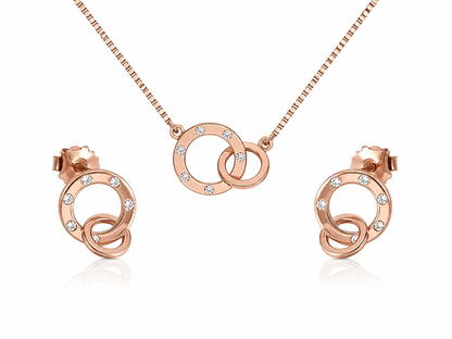 interlinked_locked_dual_open_circle_geometric_cz_diamond_chain_matching_pendant_necklace_earrings_jewelry_set_rose_gold_plated_925_sterling_silver_PS_5_IGNITE_GEMS_India