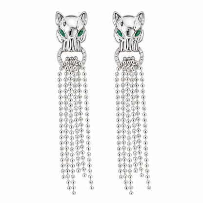 nature_inspired_animal_panther_green_cz_diamond_multi_row_six_round_beaded_chain_drops_hanging_in_open_circle_in_tiger_mouth_925_sterling_silver_IGNITE_GEMS_D_ER_1