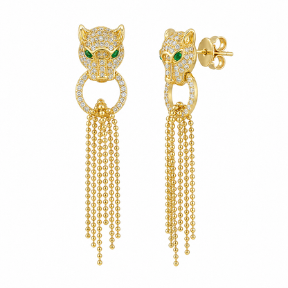 nature_inspired_animal_panther_green_cz_diamond_multi_row_six_round_beaded_chain_drops_hanging_in_open_circle_in_tiger_mouth_925_sterling_silver_IGNITE_GEMS_D_ER_4