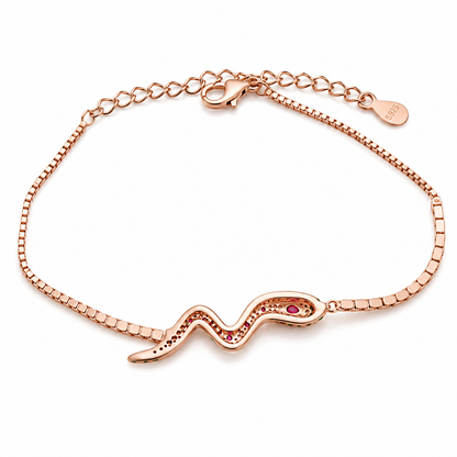 nature_inspired_snake_animal_red_cz_diamond_tennis_chain_bracelet_jewelry_rose_gold_plated_tone_925_sterling_silver_U_BR_79_IGNITE_GEMS_India_b