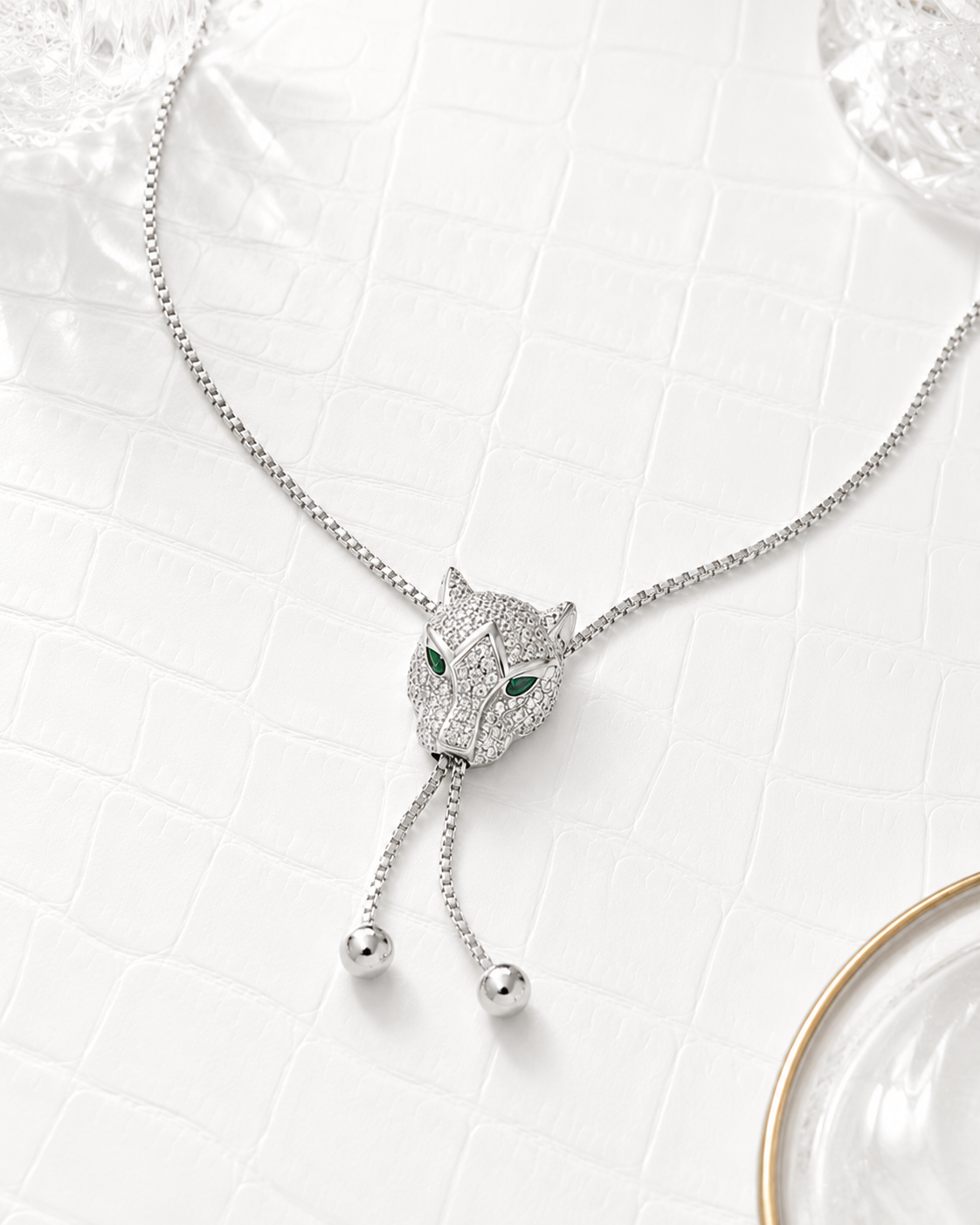 new_panther_animal_nature_inspired_cz_diamond_adjustable_pull_boxed_chain_round_beaded_unisex_necklace_925_sterling_silver_IGNITE_GEMS_D_NK_1_e