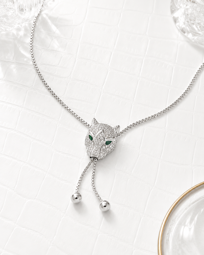 new_panther_animal_nature_inspired_cz_diamond_adjustable_pull_boxed_chain_round_beaded_unisex_necklace_925_sterling_silver_IGNITE_GEMS_D_NK_1_e