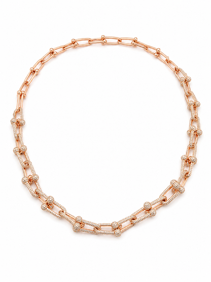 one-of-a-kind-extraordinary_horse_shoe_gauge_motif_graduating_link_hardwear_cz_diamond_designer_necklace_rose_gold_plated_925_sterling_silver_jewelry_DNK10_a2