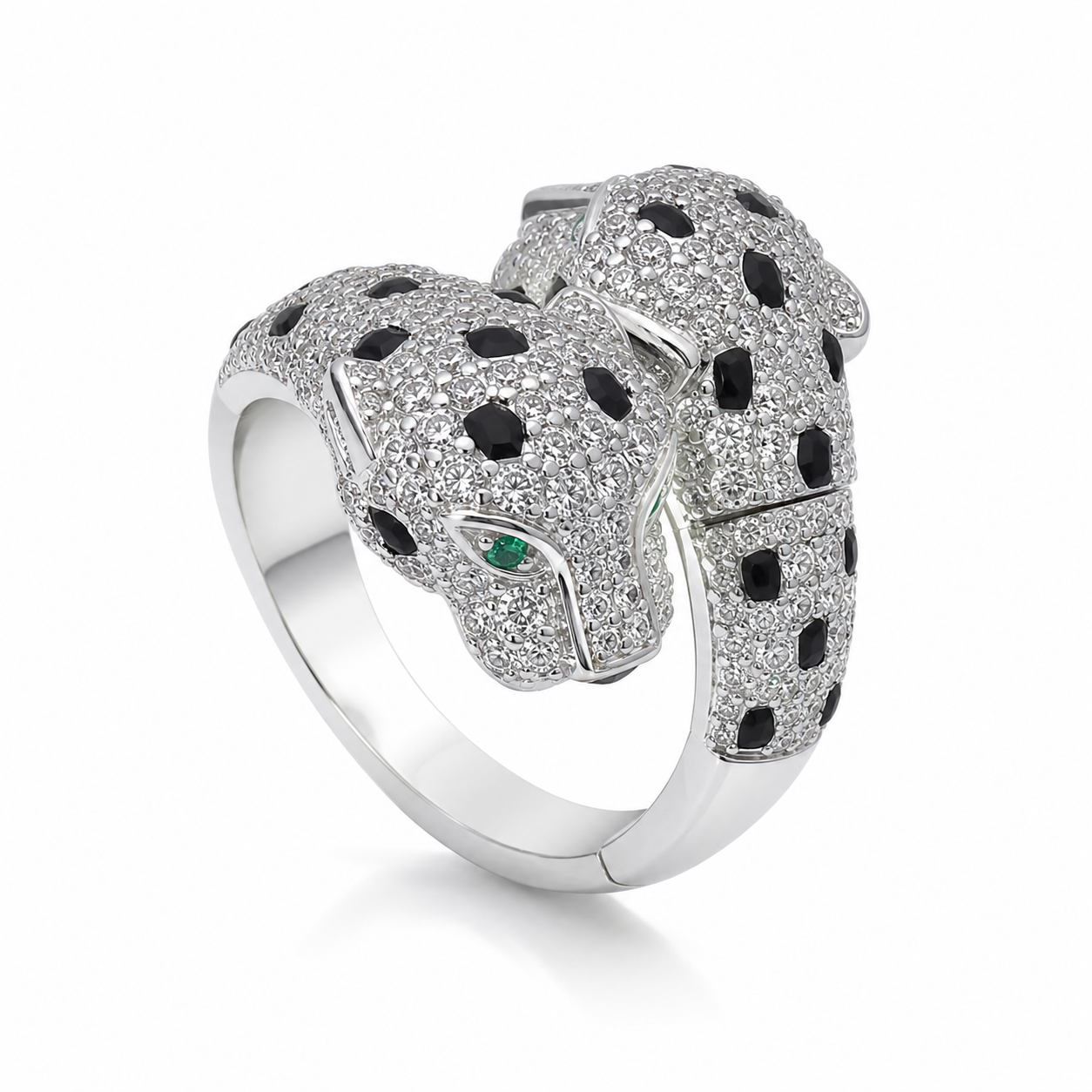 panther_double_head_face_bypass_black_and_white_cz_diamond_animal_designer_ring_925_sterling_silver_IGNITE_GEMS_D_RG_1_c