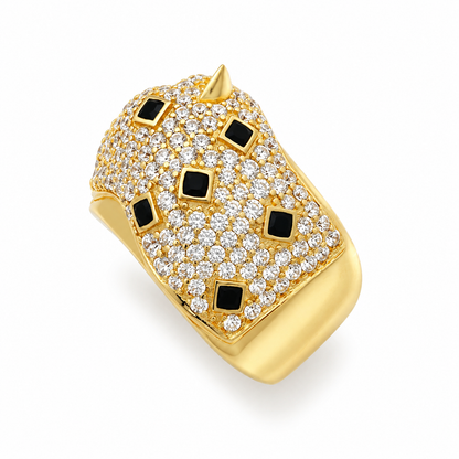 panther_side_face_green_cz_eyes_black_and_white_animal_designer_ring_gold_plated_925_sterling_silver_jewelry_IGNITE_GEMS_D_RG_5_c